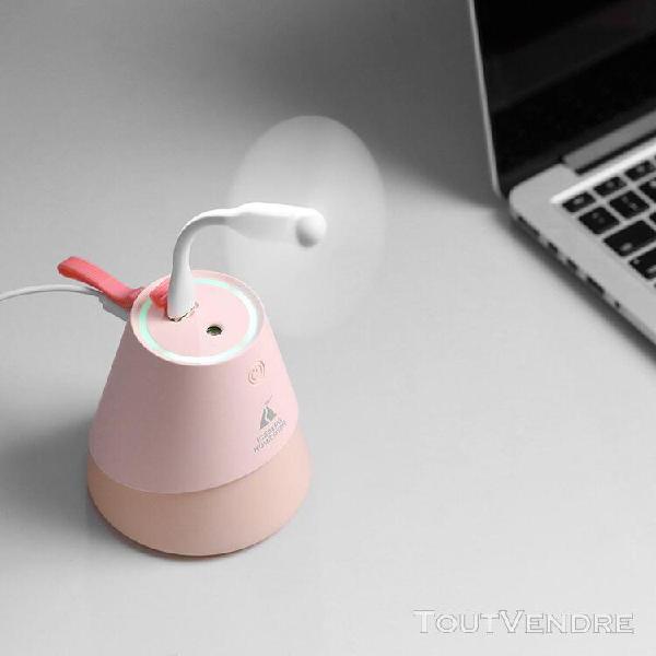 usb mini ventilateur lumière silencieuse humidifier car