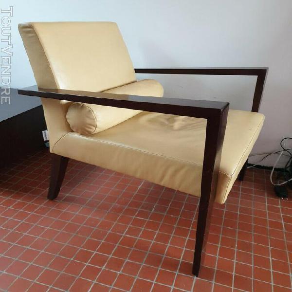 Fauteuil cuir &quot;french line&quot; de ligne roset