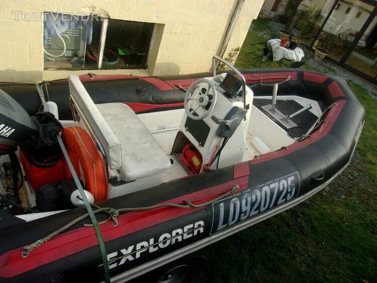 Bateau semi rigide explorer+moteur yamaha 55ch 2t