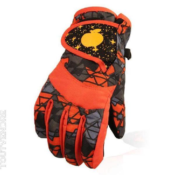 gants de ski hiver enfant chaud doublé polaire imprime