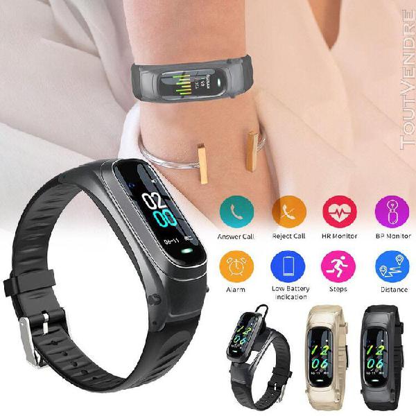 smart watch pour android ios headset 2 en 1 sports calorie w