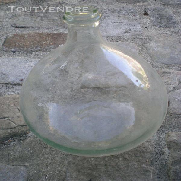 Bonbonne dame jeanne bouteille verre blanc 15 litres