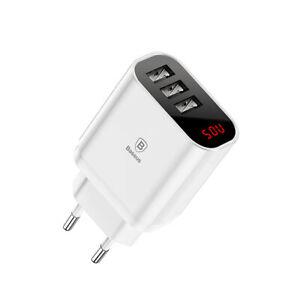 Xiaomi baseus 3 usb chargeur de voyage miroir lac