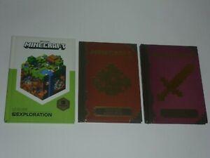 lot 3 livres minecraft guides officiels exploration + combat