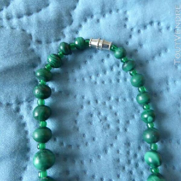 collier malachite longueur 46 cm