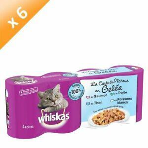 Whiskas gelée aux poissons - pour chat - 4 x 390 g (x6)