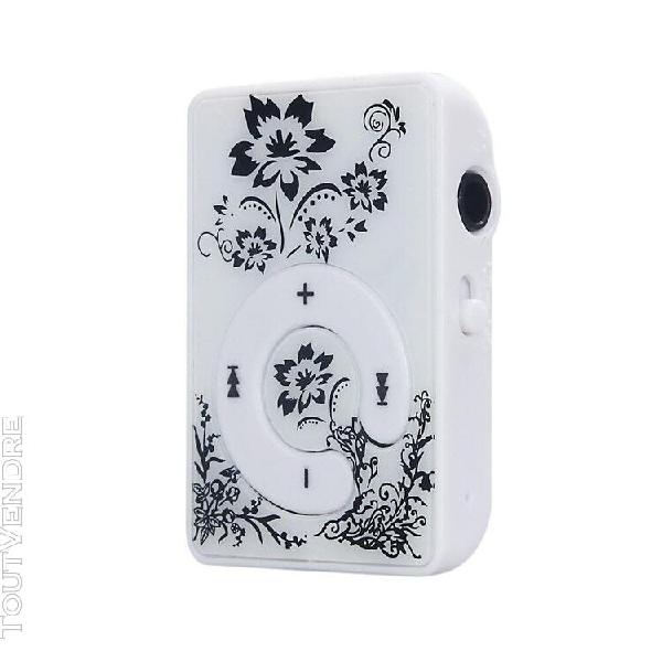 clip mini mp3 flower pattern lecteur de musique media suppor