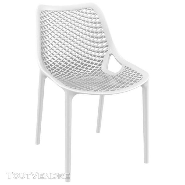 chaise moderne 'blow' blanche en matière plastique