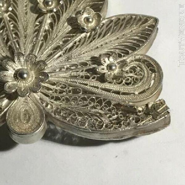 Unique broche en argent filligrané ramener du senegal entre