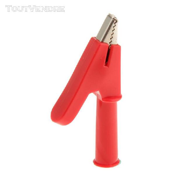 10mm pince crocodile cuivre en poignée plastique sonde de