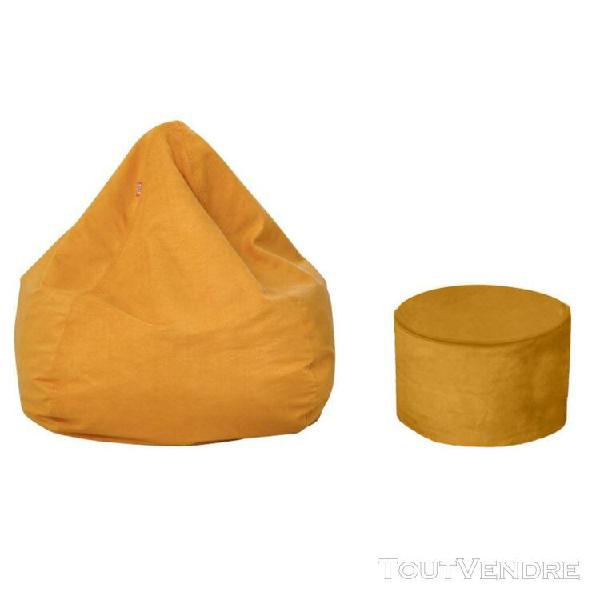 sac de haricot pouf coussin de sol siège poireavec