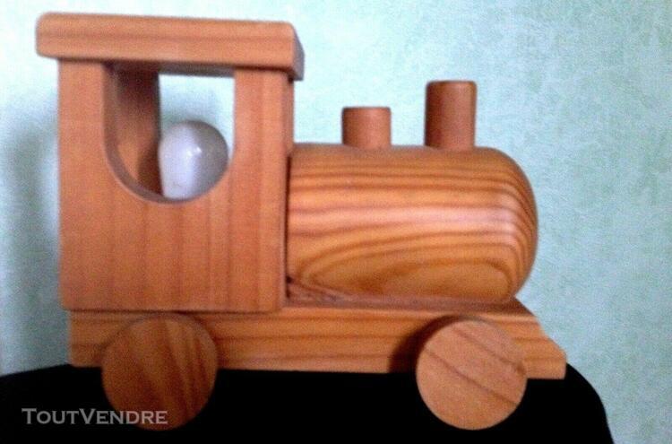 lampe de chevet en bois dÉco locomotive chambre enfant