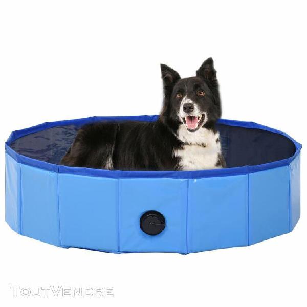 Piscine pliable pour chiens bleu 80x20 cm pvc-xiu