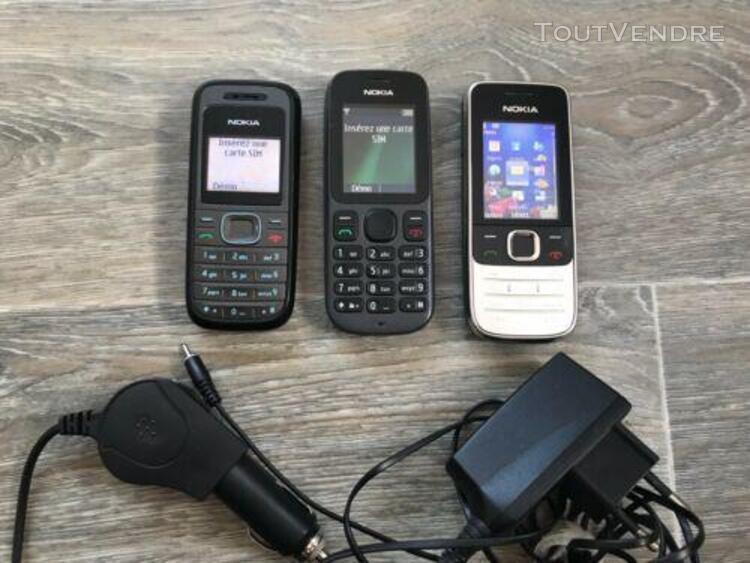 Lot de 3 téléphones portables nokia - 2730c-1 —- nokia