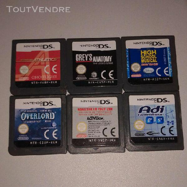 Lot de 6 jeux ds console enfant ou autre