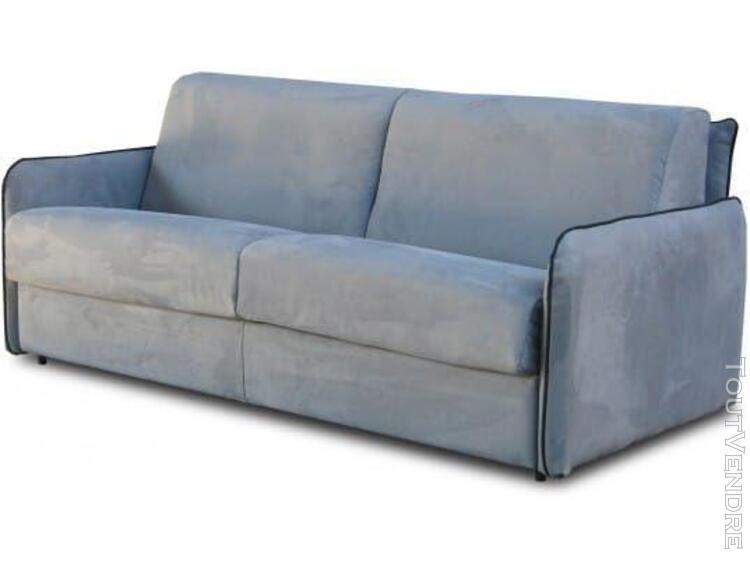 canapé lit augusta 3 pl convertible 160x200cm gris/noir