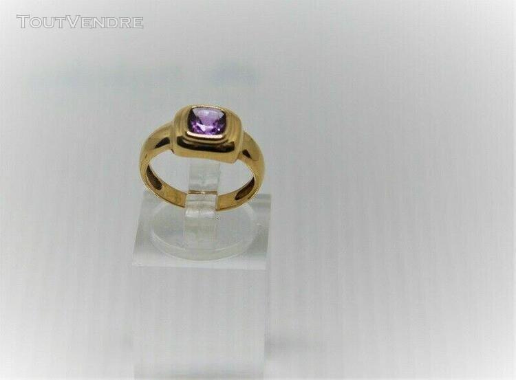 superbe bague or 18 k et amethyste