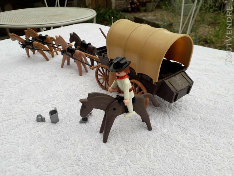 playmobil 3243 western chariot cow-boy