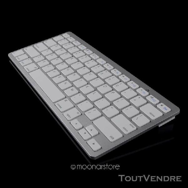 clavier bluetooth sans fil argent ultra slim pour apple os i