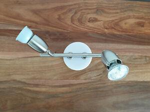 luminaire 2 spot inox