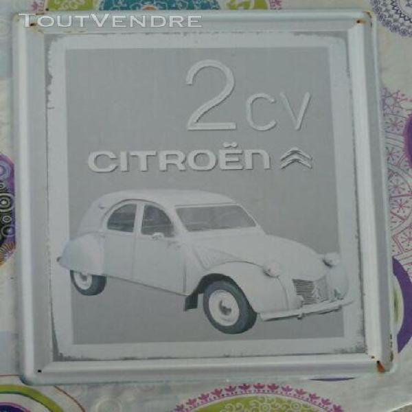 Affiche plaque métal garage vintage citroen 2cv 30*40cm !!