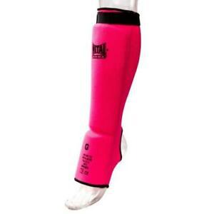 Protege tibias metal boxe-protection pieds-rose taille xs