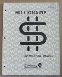 flipper, williams, millionaire, manuel, instruction