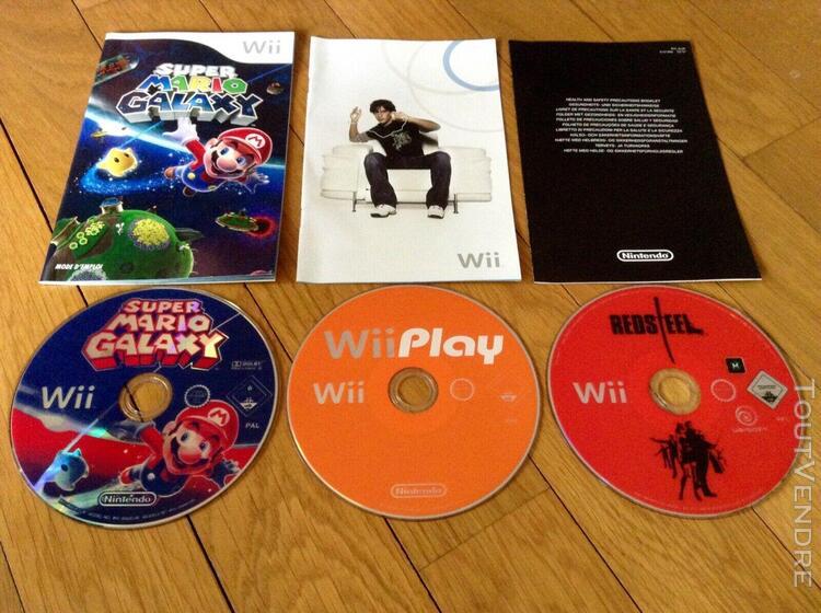 lot super mario galaxy (nintendo wii, 2007) - wii play - red