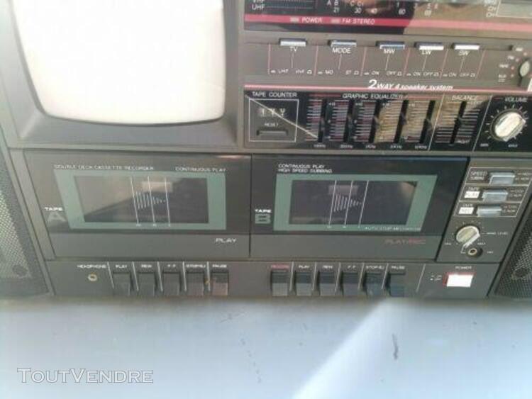 Vintage radio cassette stereo tape player tv daewoo av 310 8