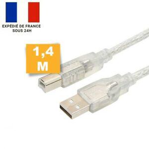 Câble imprimante / usb - usb type b / haute vitesse / blanc