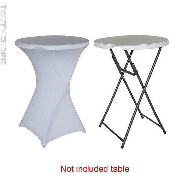 Lavable en machine nappe ronde table de cocktail couverture