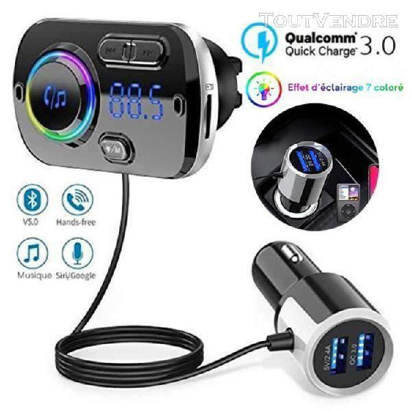 Transmetteur fm bluetooth 5.0 adaptateur radio sans fil kit