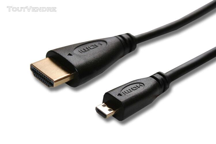 Vhbw câble hdmi, micro-hdmi vers hdmi 1.4 1,8m pour