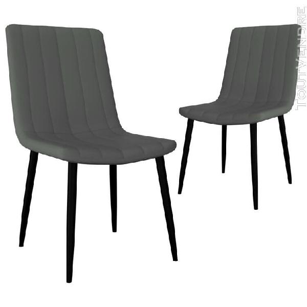 Vidaxl chaises de salle à manger 2 pcs gris clair