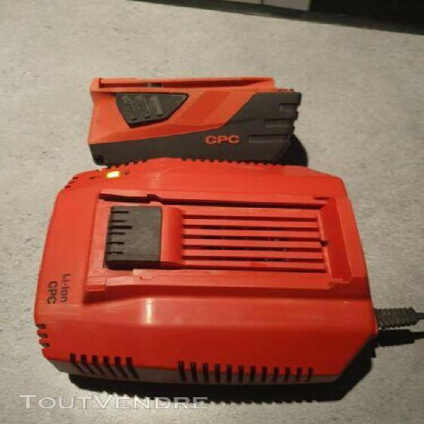 chargeur hilti c4/36 350 + 1 batterie 22v / 5.2 ah