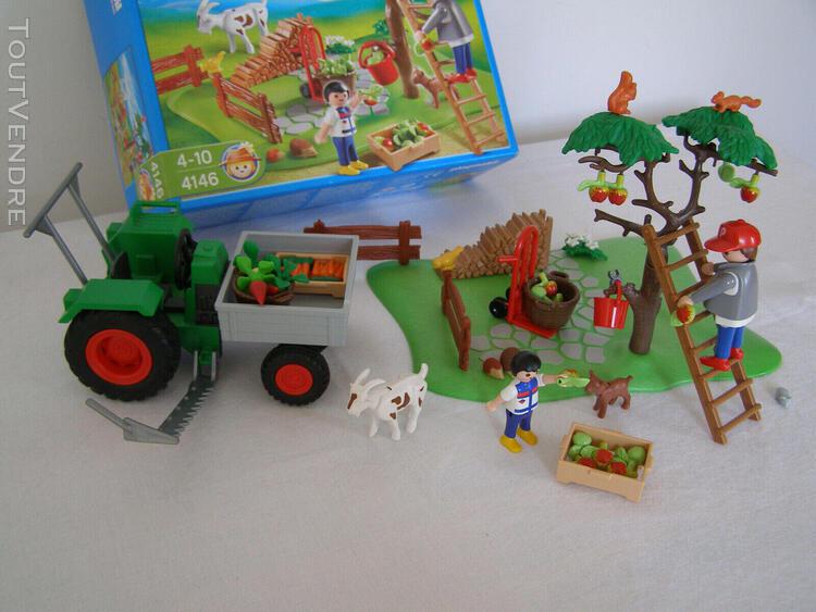 cueillette des pommes playmobil 4146 tracteur faucheuse 6131