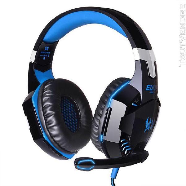 Gaming basse casque stéréo avec micro serre-tête pour le