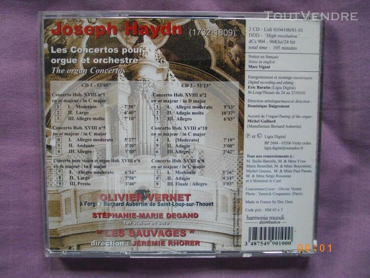 Concertos pour orgue et orchestre 2cd-joseph haydn