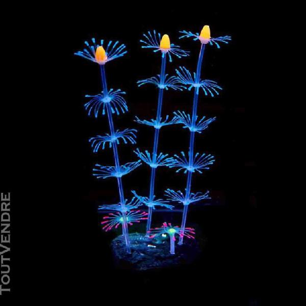 Silicone artificiel aquarium fluorescent effet coral fish bo