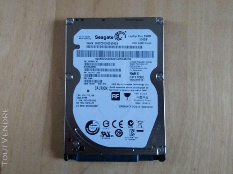 disque dur seagate 500go sshd 2.5" sata 7mm - st500lm000