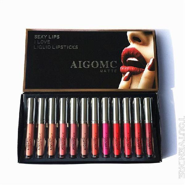 Nouveau 12 couleurs brillant ¿¿ l¿¿vres set maquillage