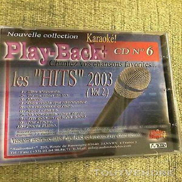 Cd play-back + karaoke n°6 hits 2003 volume 2