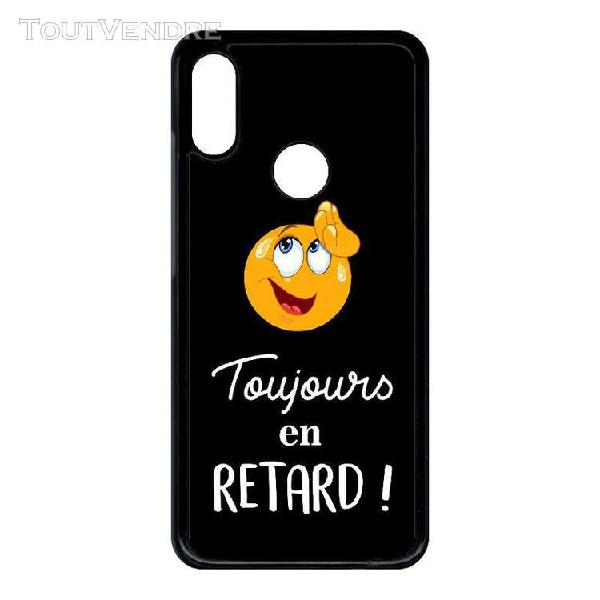 Coque pour smartphone - toujours en retard emoji epuise fond