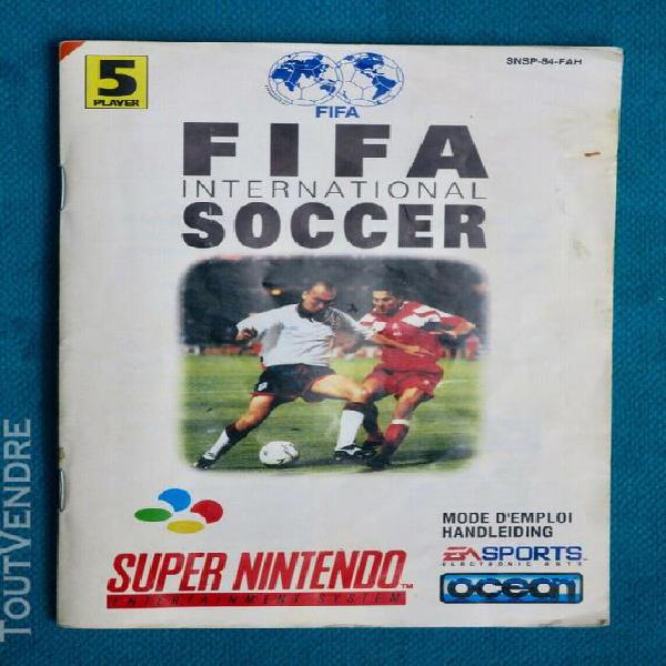 notice super nintendo 1977 fifa international soccer snsp -