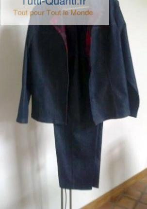 ensemble tailleur veste pantalon jeans neuf