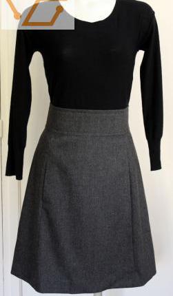 Robe laine noire &amp; gris sonia rykiel