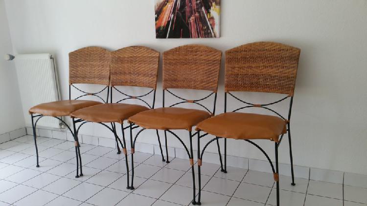 Chaises rotin et cuir occasion, bordeaux (33000)