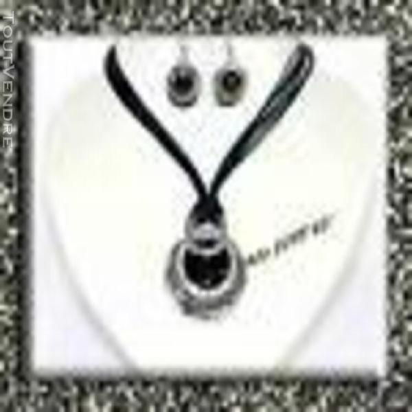 Parure visage chic strass noir - bijoux fantaisie / bou