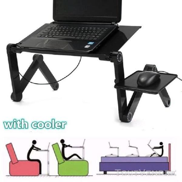 Support pc ordinateur portable table tablette lit ventilateu