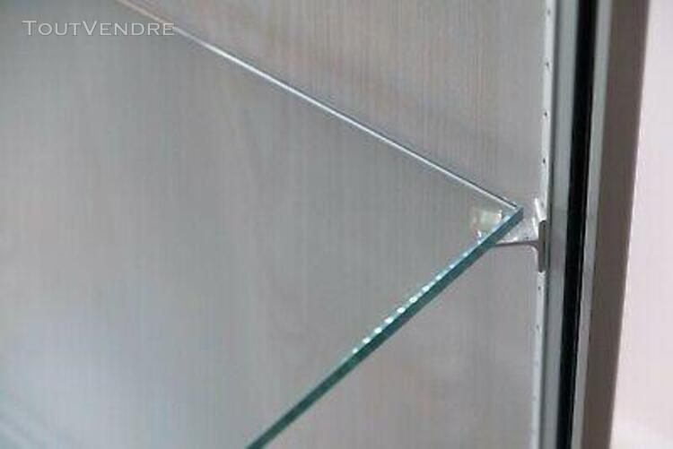 vitrine securit fermeture clé 4 étagère roue armoire